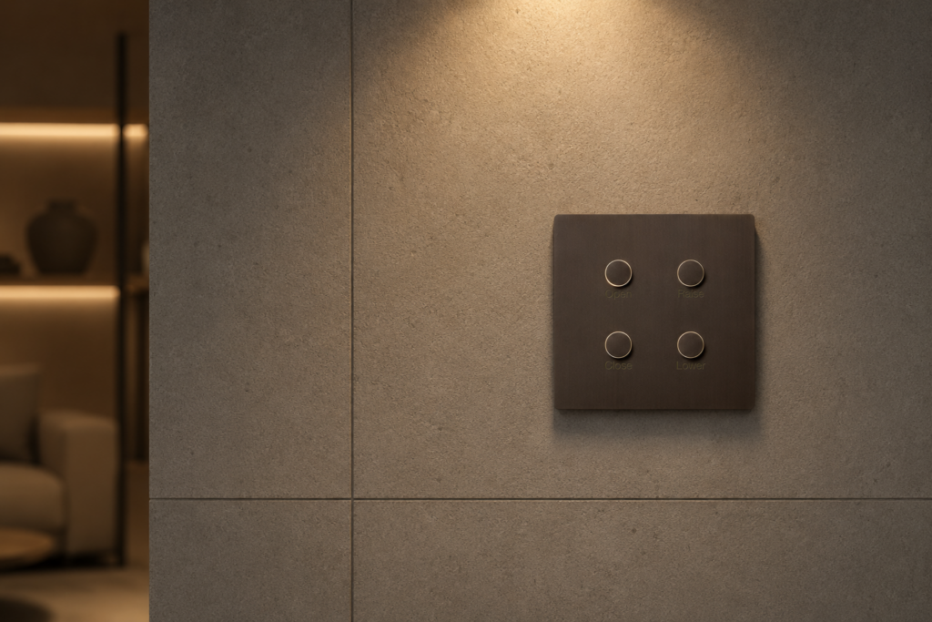 Lutron Alisse Keypad on wall Audio Sync Lutron Alisse Keypad on wall Audio Sync